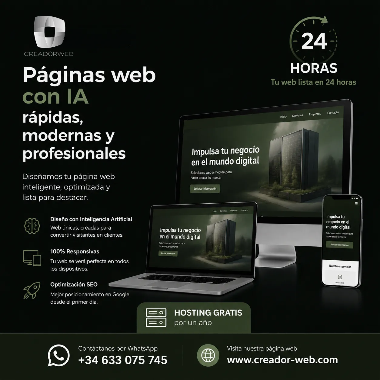 Tu pagina web con IA en 24 horas